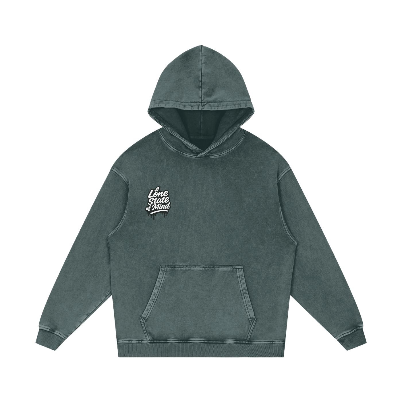 A Lone State of Mind Snow Washed Loose Hoodie