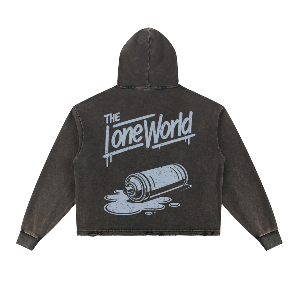 TLW Black Vintage Washed Hoodie