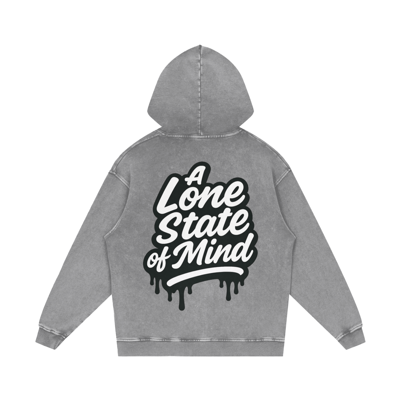 A Lone State of Mind Snow Washed Loose Hoodie