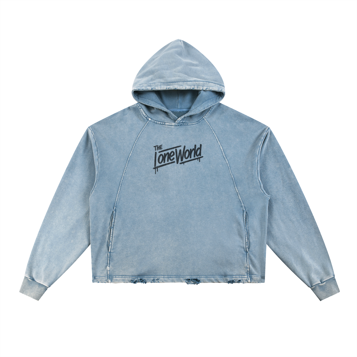 TLW Blue Vintage Washed Hoodie