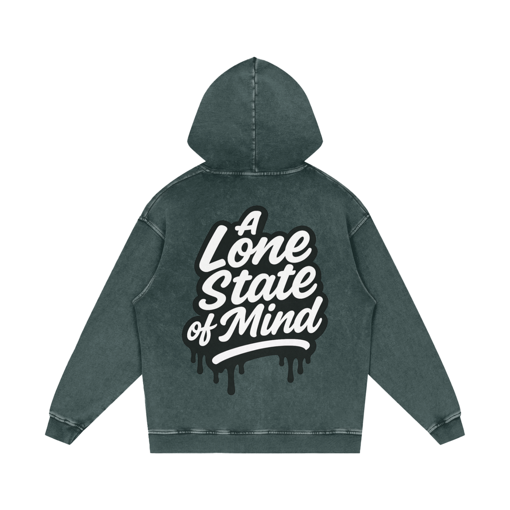 A Lone State of Mind Snow Washed Loose Hoodie