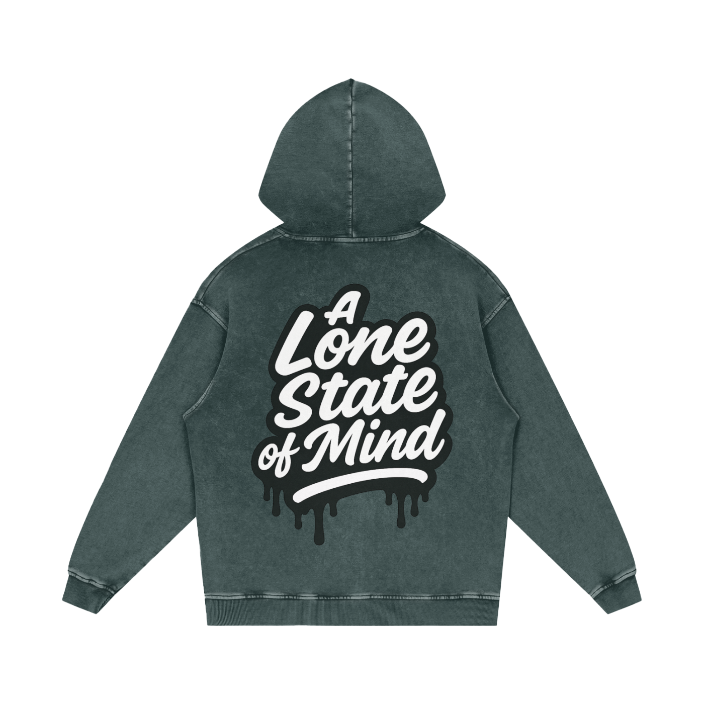 A Lone State of Mind Snow Washed Loose Hoodie
