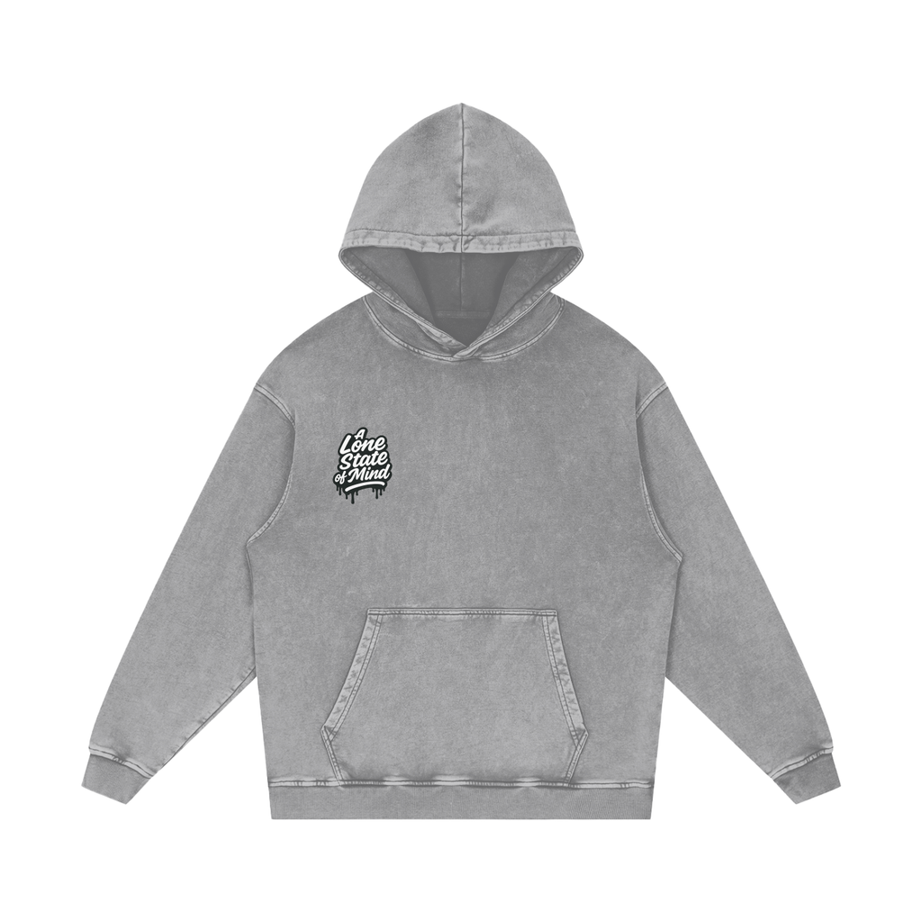 A Lone State of Mind Snow Washed Loose Hoodie