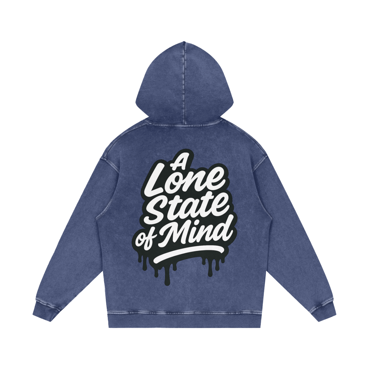 A Lone State of Mind Snow Washed Loose Hoodie